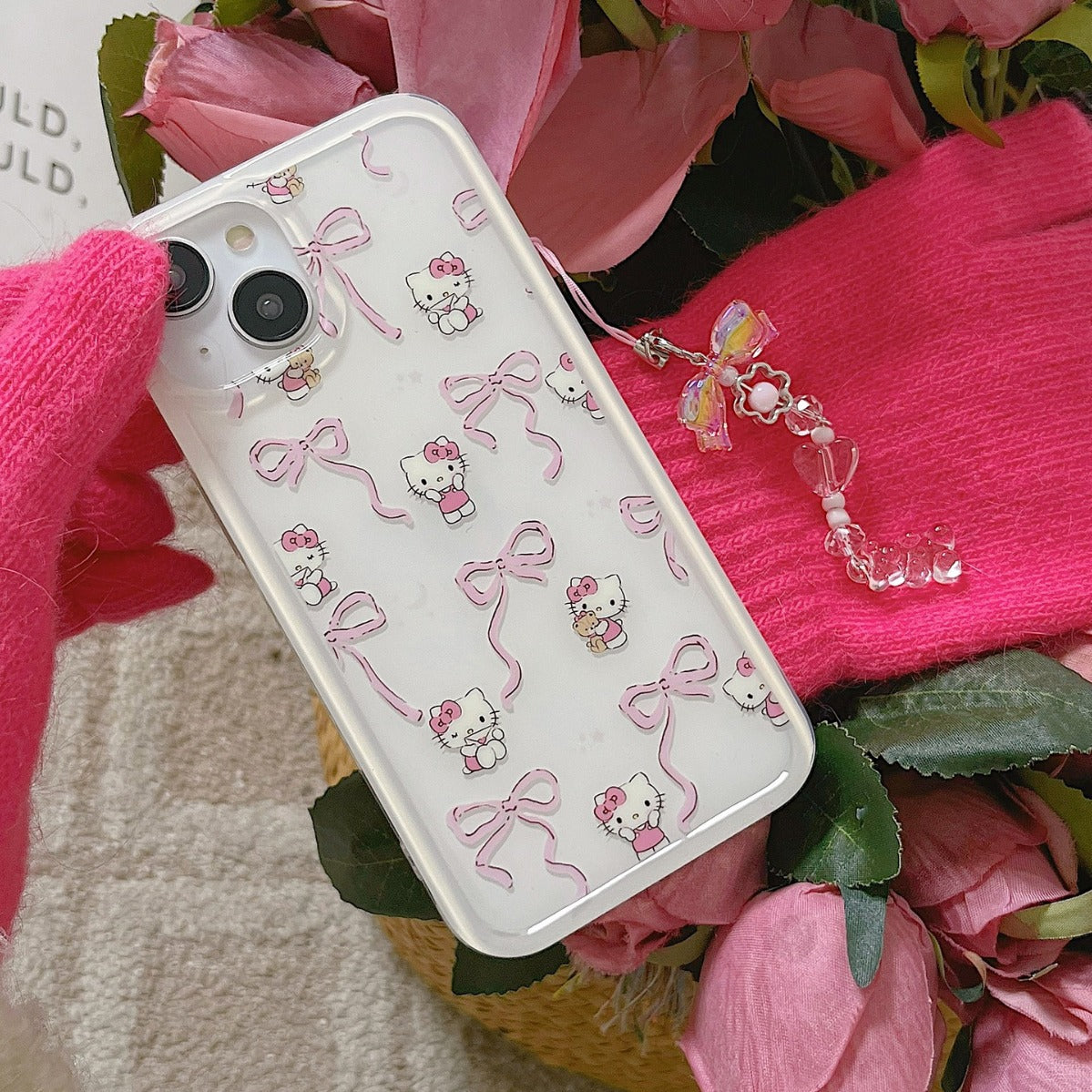 Ribbon Kitty Acrylic Hard iPhone Cover Case