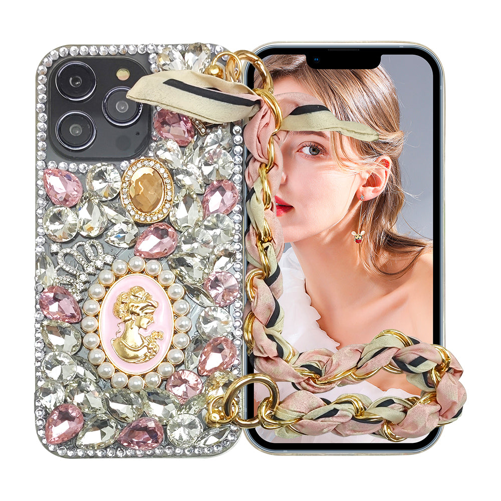 Pink Princess Crystal Rhinestone Phone Case