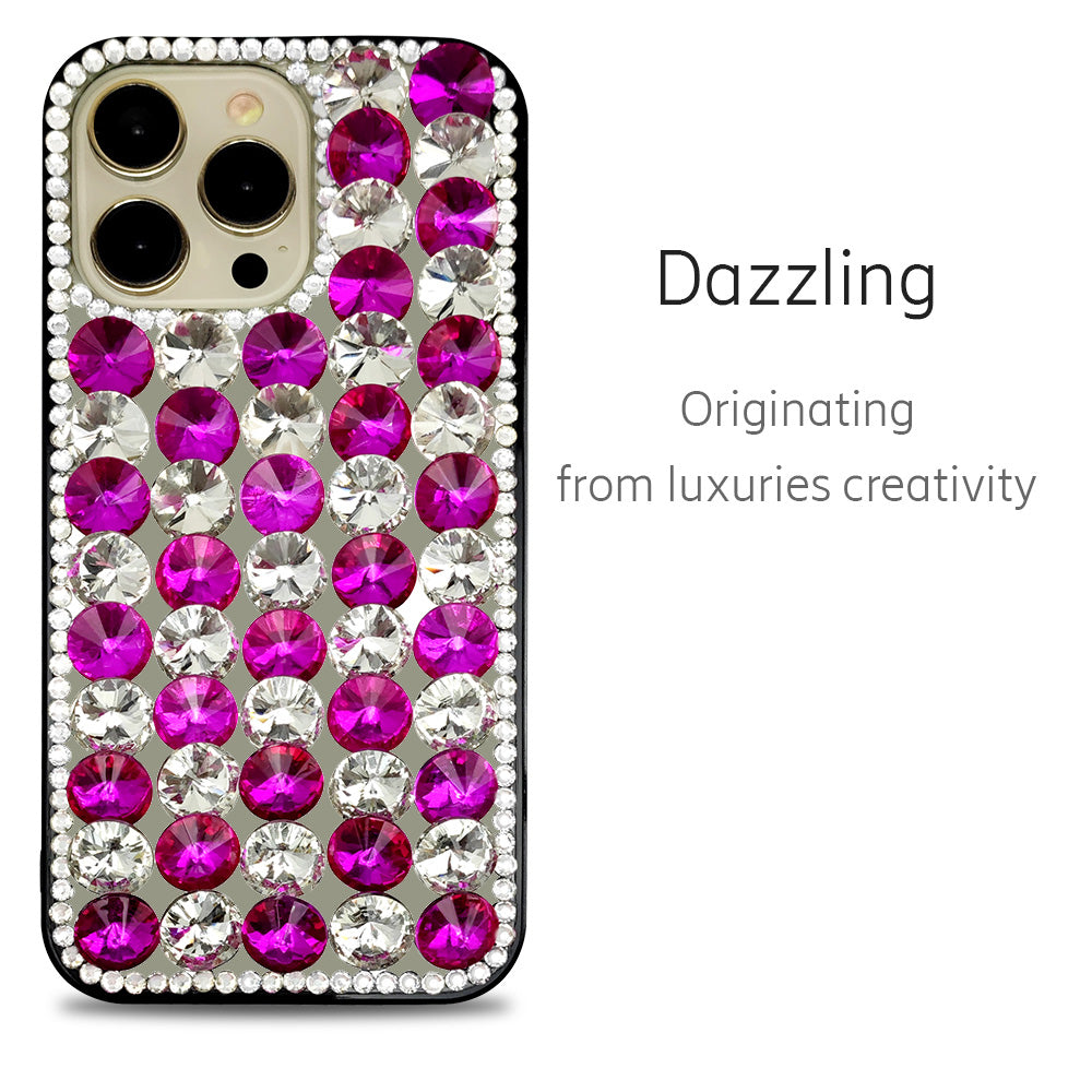 Magenta Round Diamond Phone Case