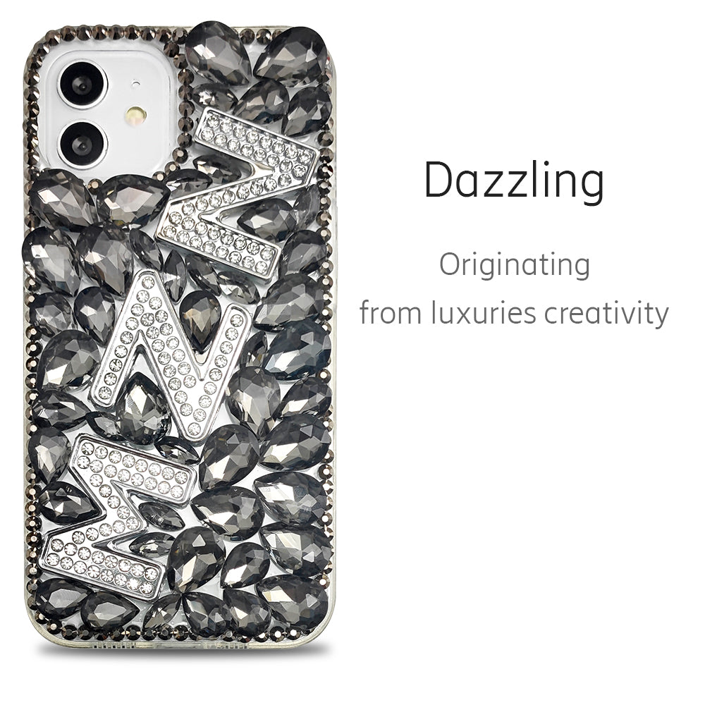 Pearl Rhinestone Letters DIY Phone Case