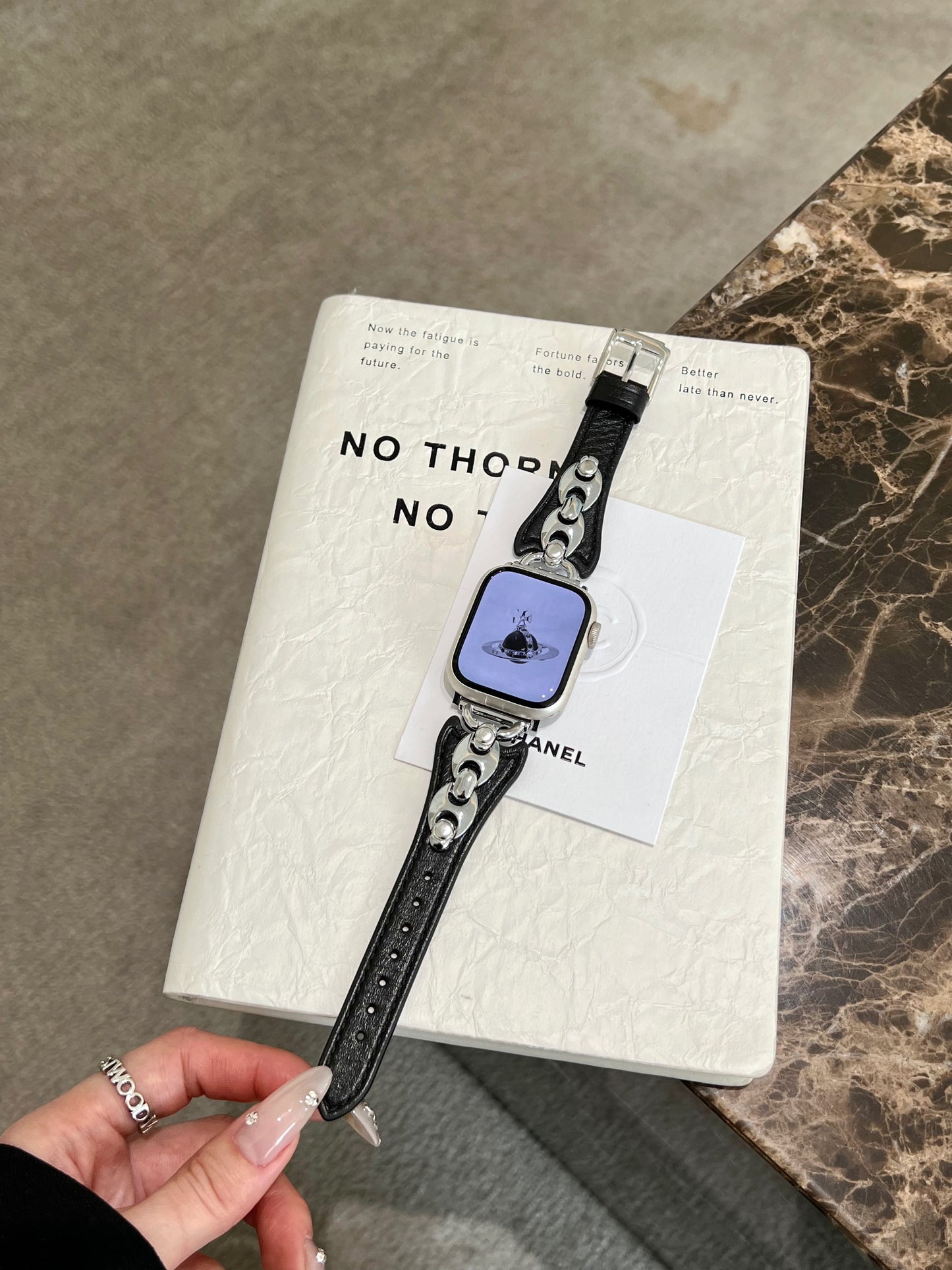 Elegant Old Money Style Leather Watch Band – Compatible with Apple Watch Series