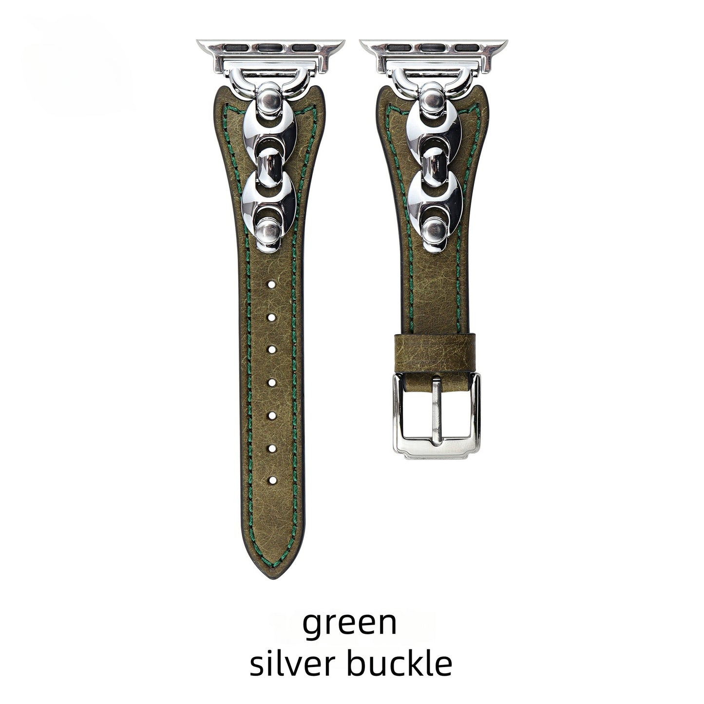 Elegant Old Money Style Leather Watch Band – Compatible with Apple Watch Series