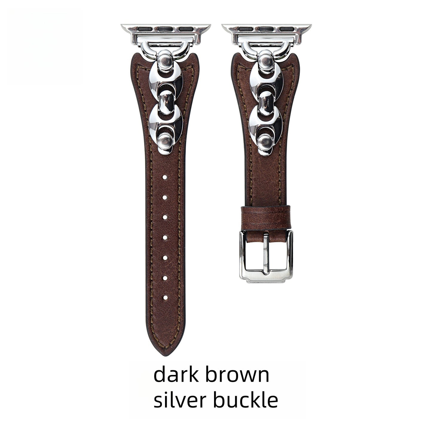 Elegant Old Money Style Leather Watch Band – Compatible with Apple Watch Series
