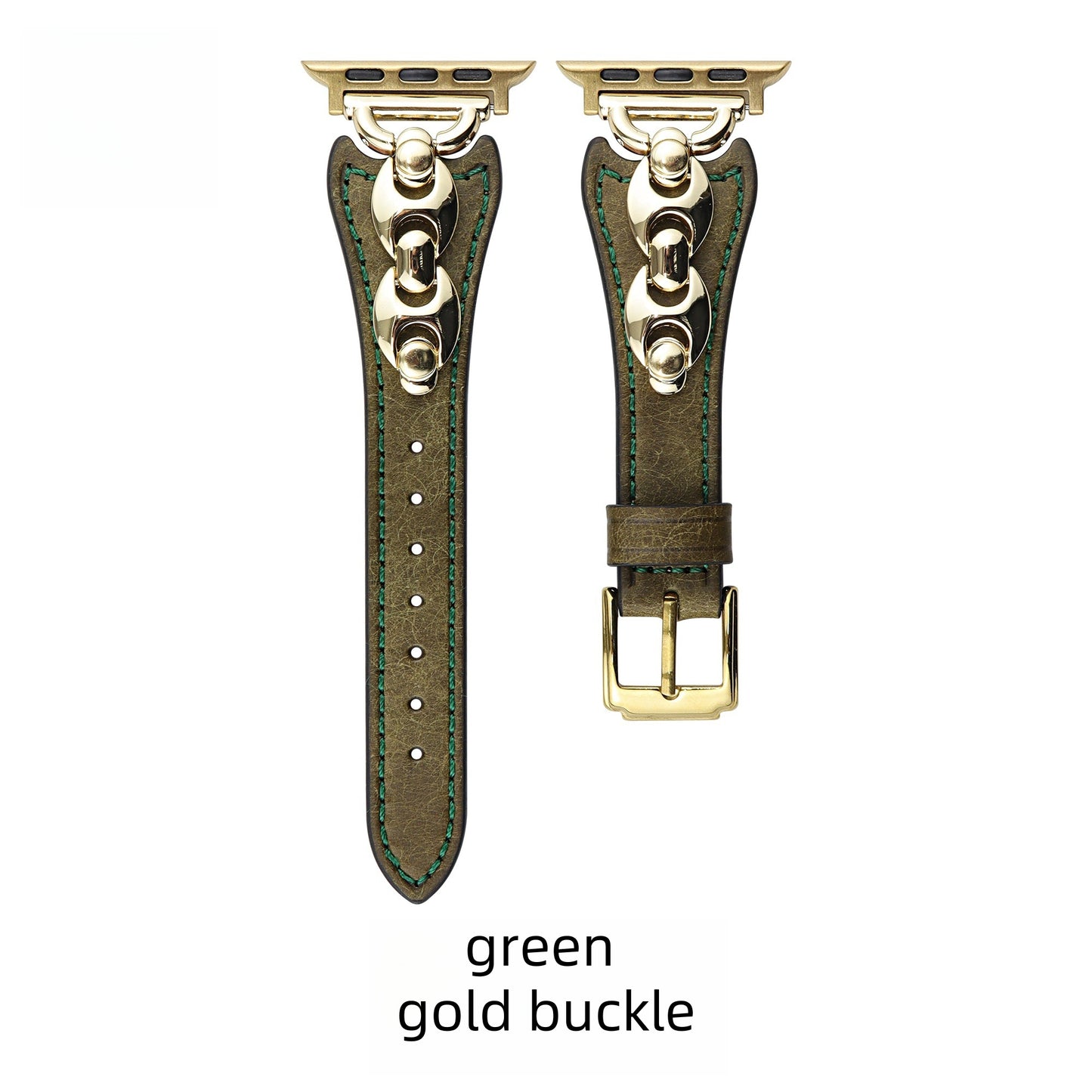 Elegant Old Money Style Leather Watch Band – Compatible with Apple Watch Series