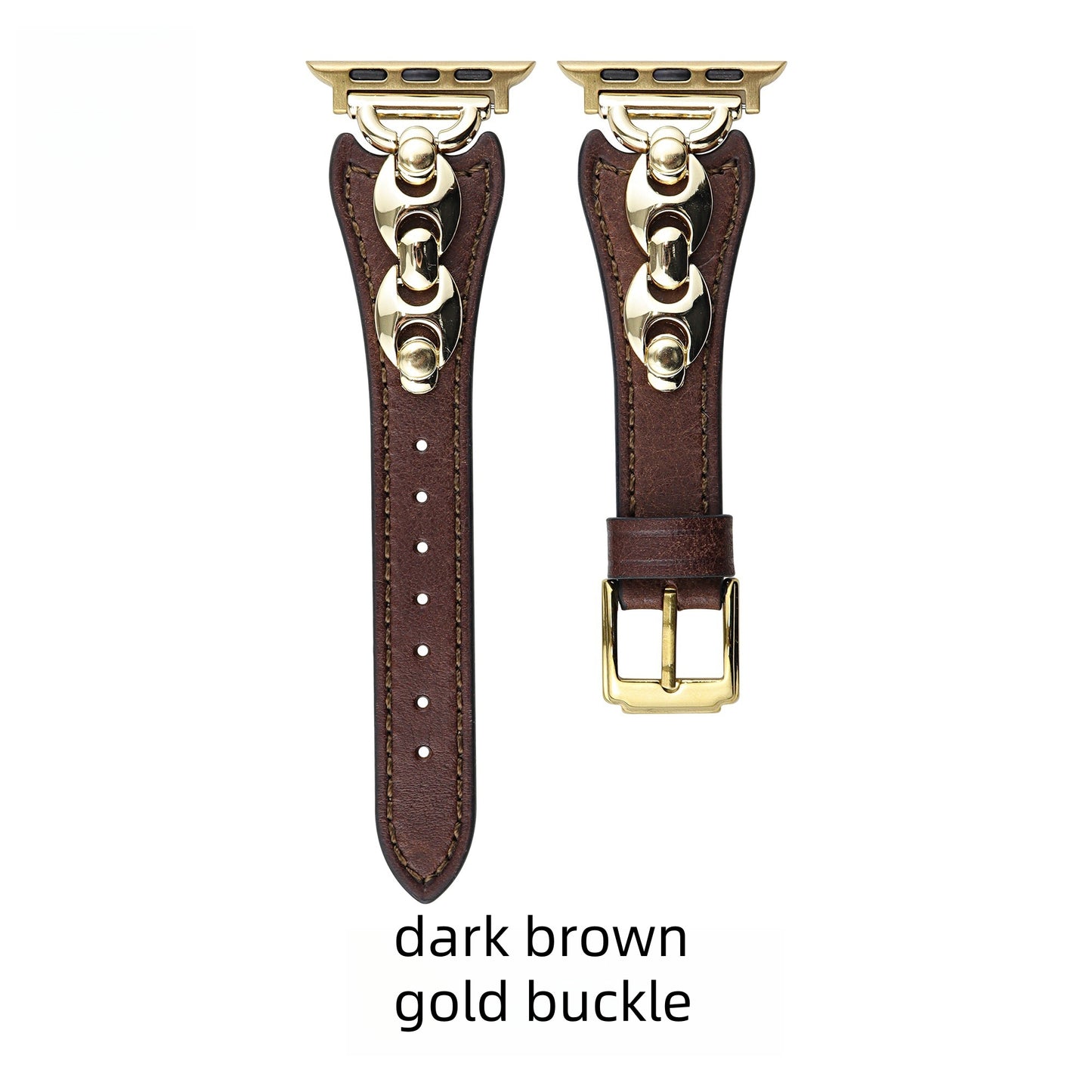 Elegant Old Money Style Leather Watch Band – Compatible with Apple Watch Series