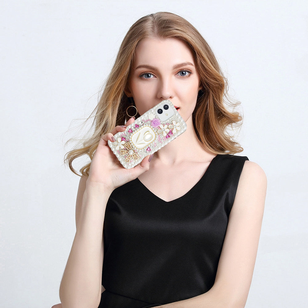 Rhinestone Tulip Flower Phone Case