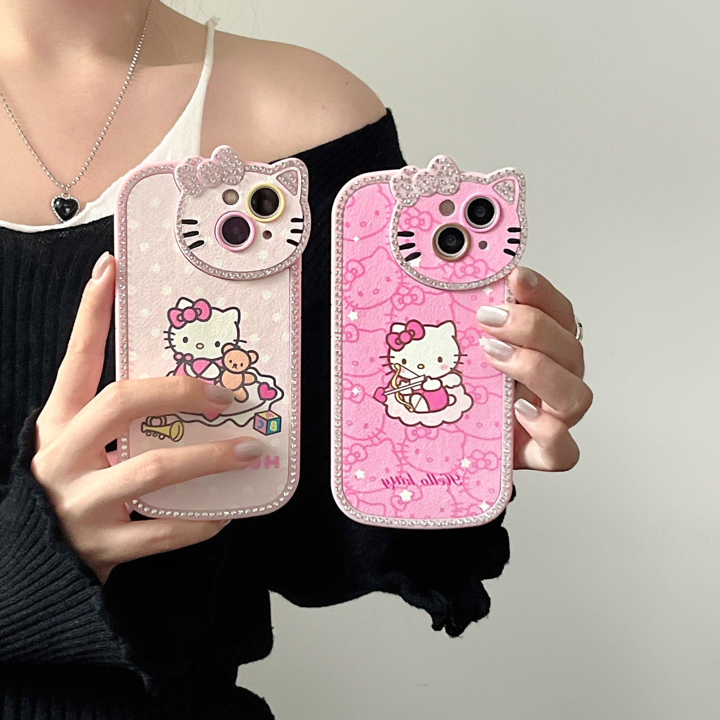 Hello Kitty Camera Cover Bling Bolder For iphone case