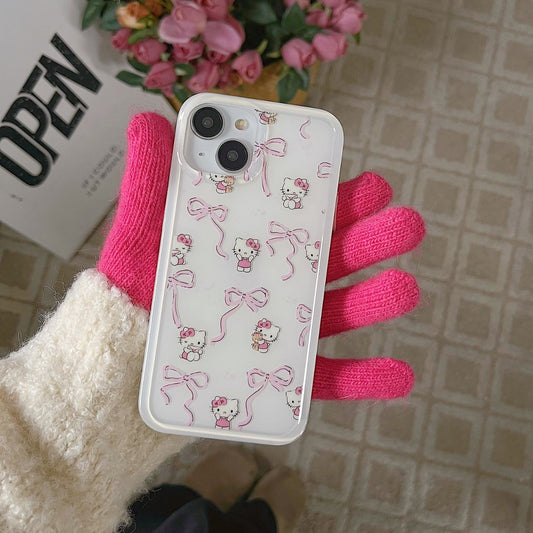 Ribbon Kitty Acrylic Hard iPhone Cover Case