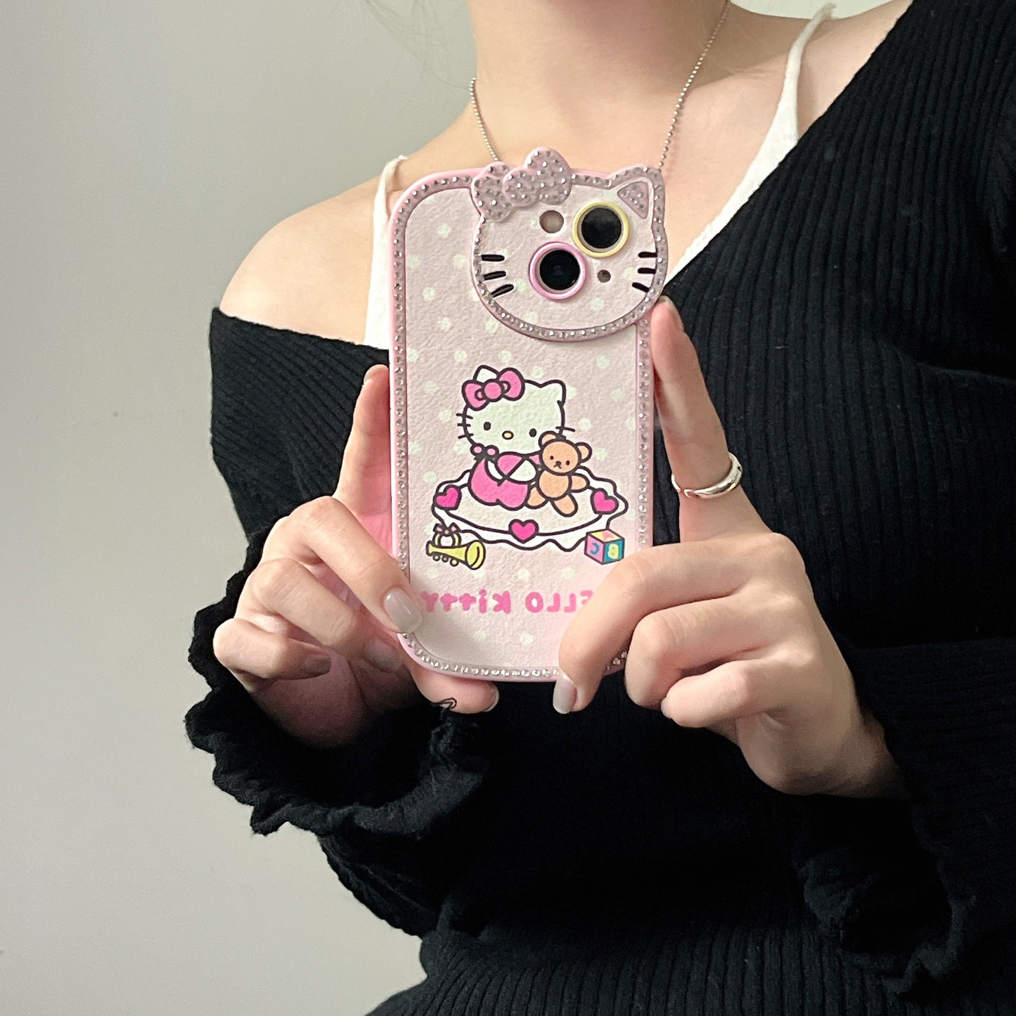 Hello Kitty Camera Cover Bling Bolder For iphone case