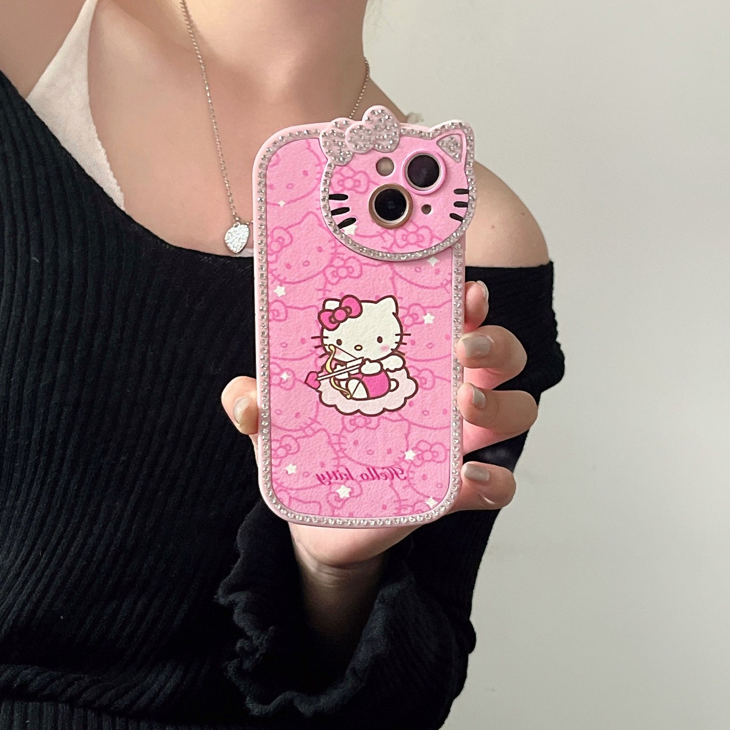 Hello Kitty Camera Cover Bling Bolder For iphone case