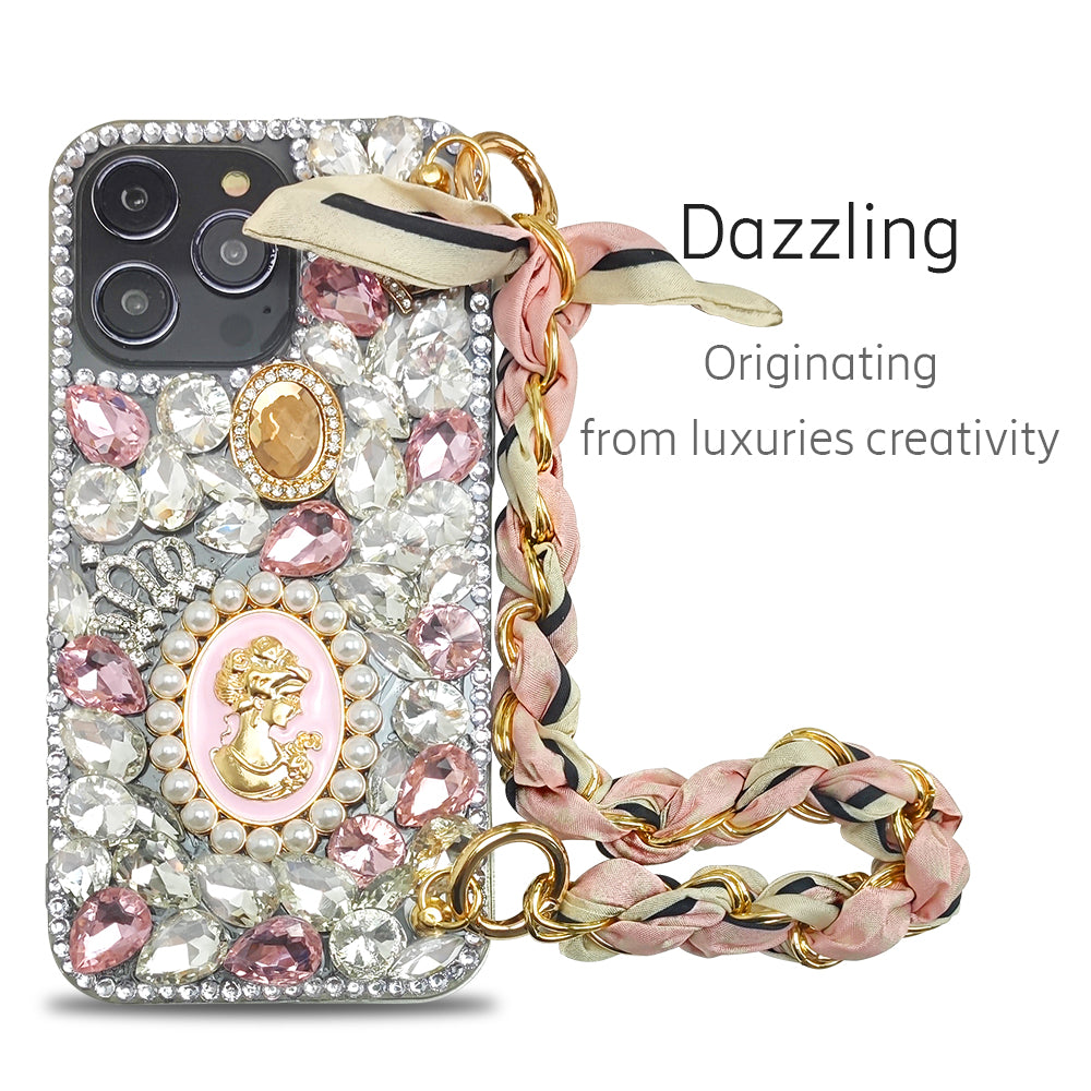 Princess Crystal Rhinestone Phone Case(Pink)