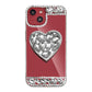 Heart shaped stand rhinestone phone case