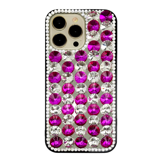 Magenta Round Diamond Phone Case