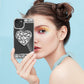 Heart shaped stand rhinestone phone case