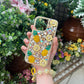 Golden Pineapple Bling Shiny Phone Case (with bubble chain)- with chain