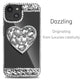 Heart shaped stand rhinestone phone case