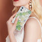 Green Crystal Flower Rhinestone Phone Case