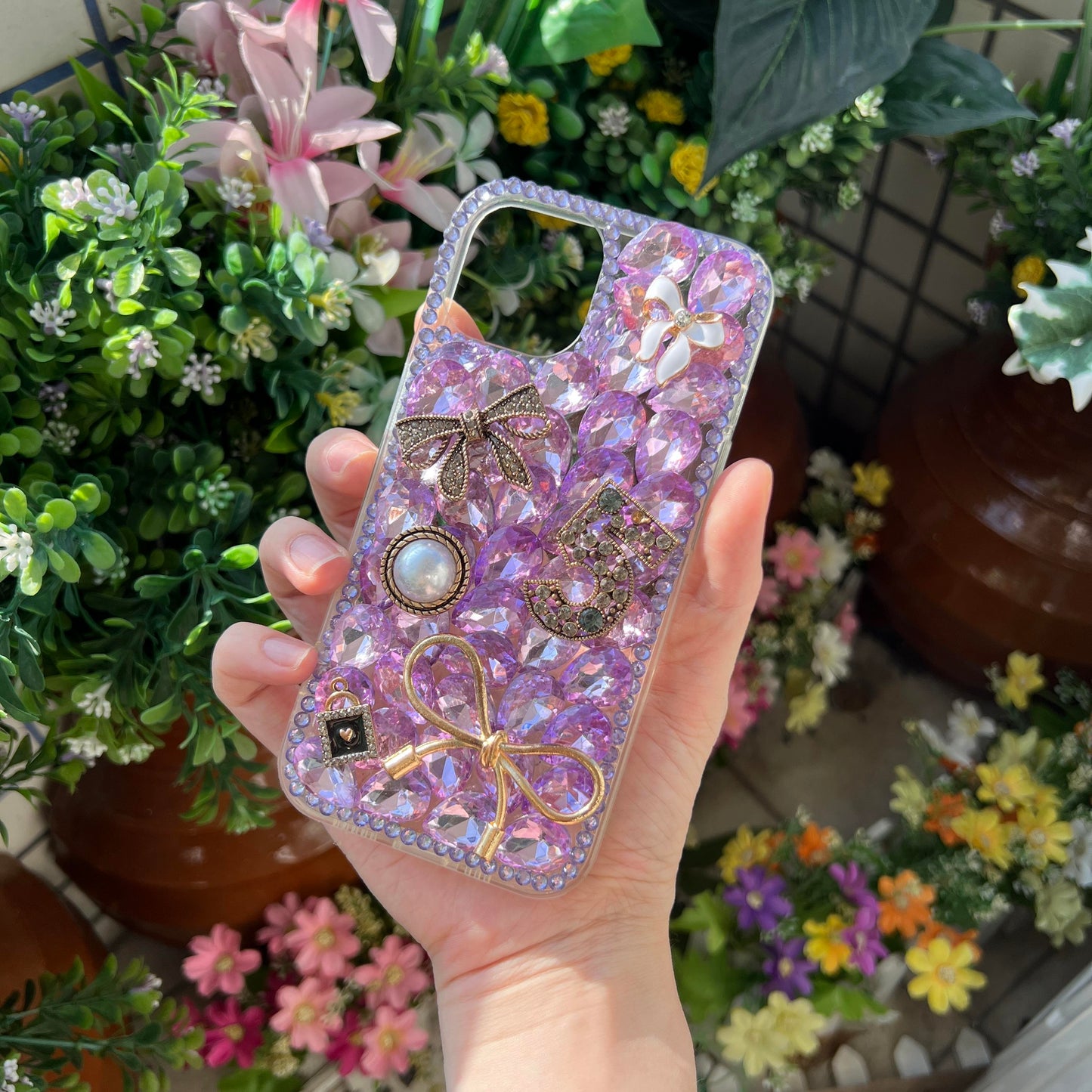 Prestige Purple Crystal Rhinestone Phone Case