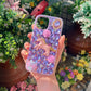 Unicorn Purple Shiny Bling Rhinestone Phone Case -with chain