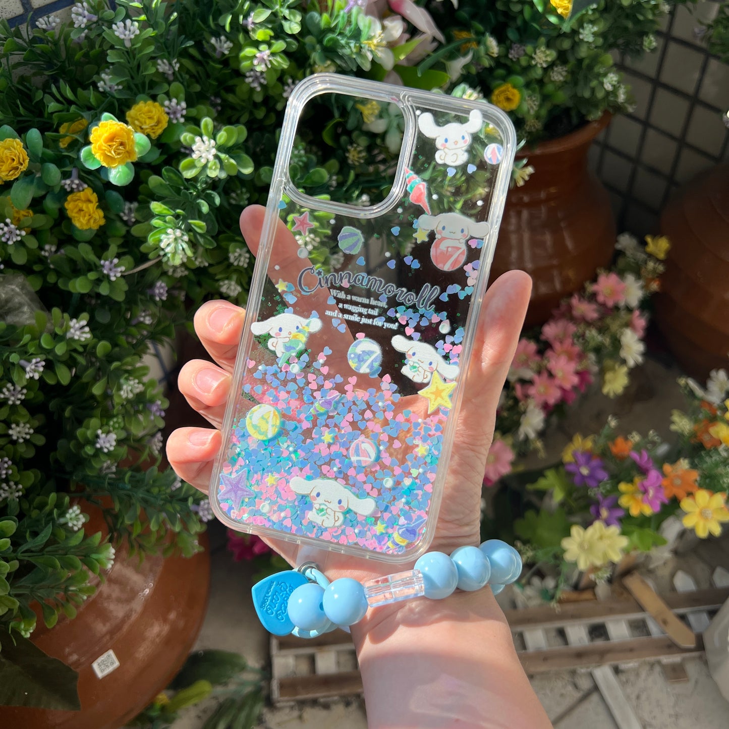 Cute Dog Floating Glitter iPhonecases with Charm