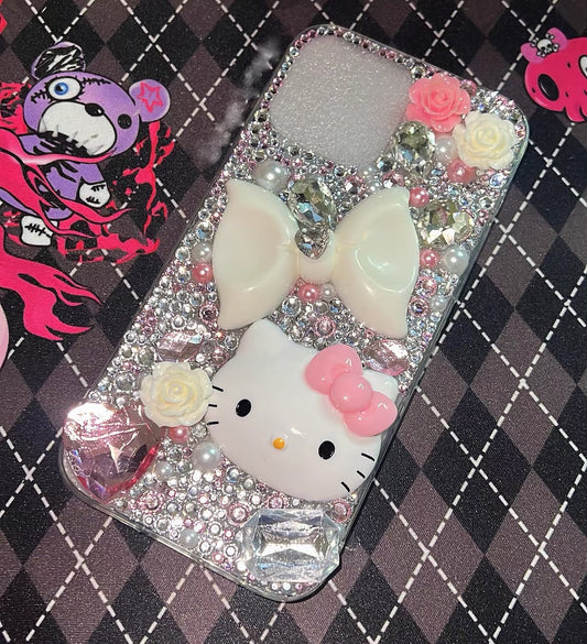 Cute Cat Flower Phone Case