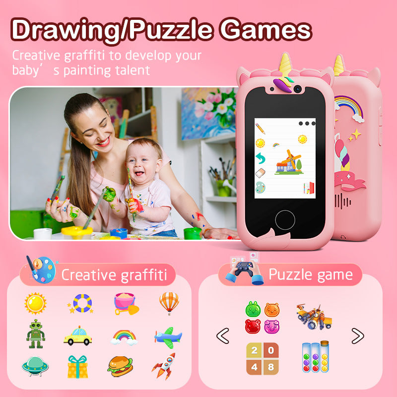 Smart Phone for Kids & 3 -7 Year Old Girl Toys Touchscreen Learning Toy Birthday Gifts