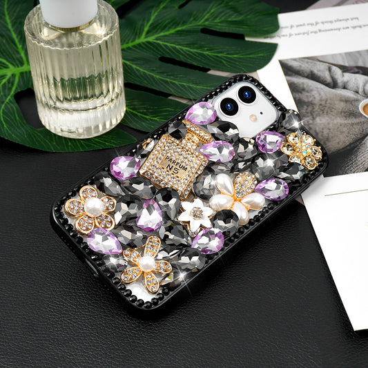 Perfume Bottle Phone Case ( Black & Purple )