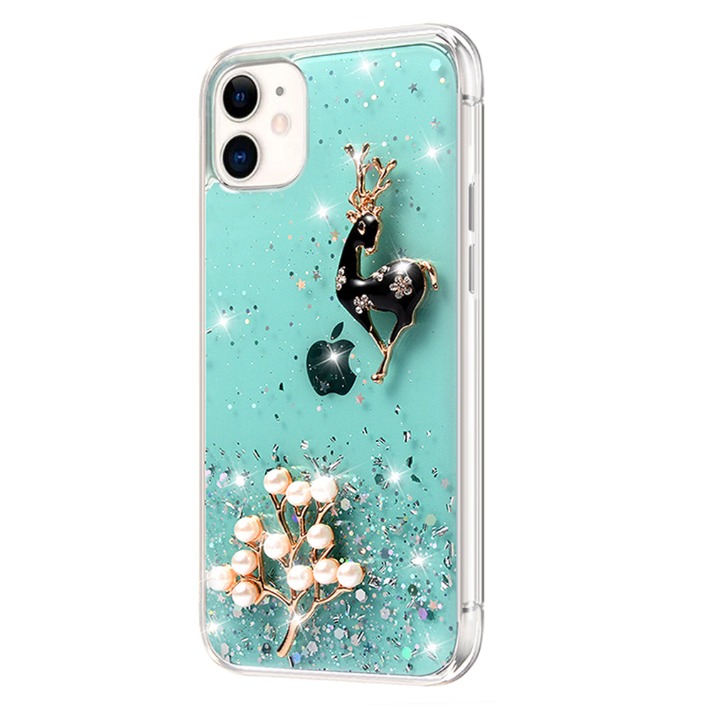 Black Deer Pearl Tree Phone Case ( Green )