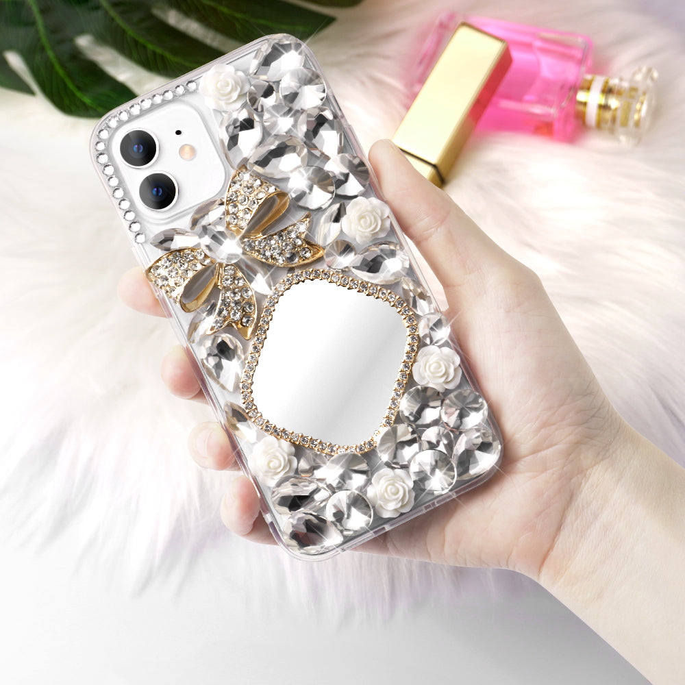 Bowknot & Mirror Phone Case ( White )