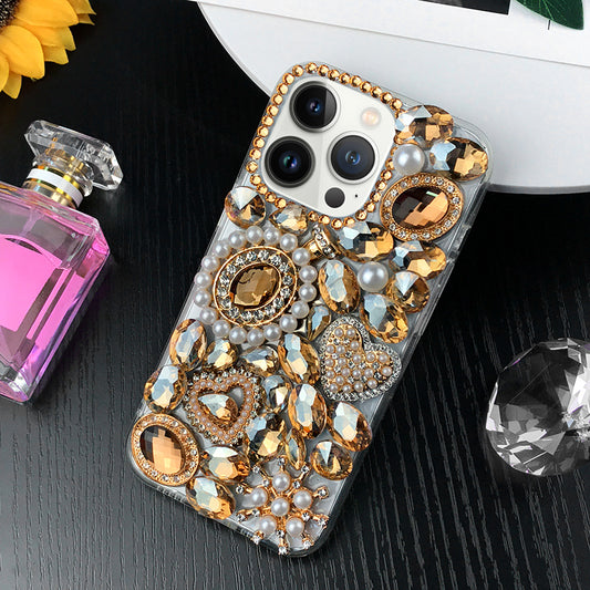 Pearl Perfume Bottle Phone Case ( Golden )