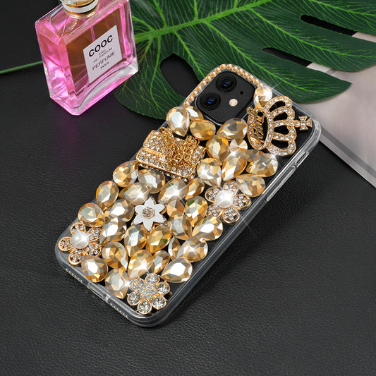 Crown & Handbag Phone Case ( Golden )