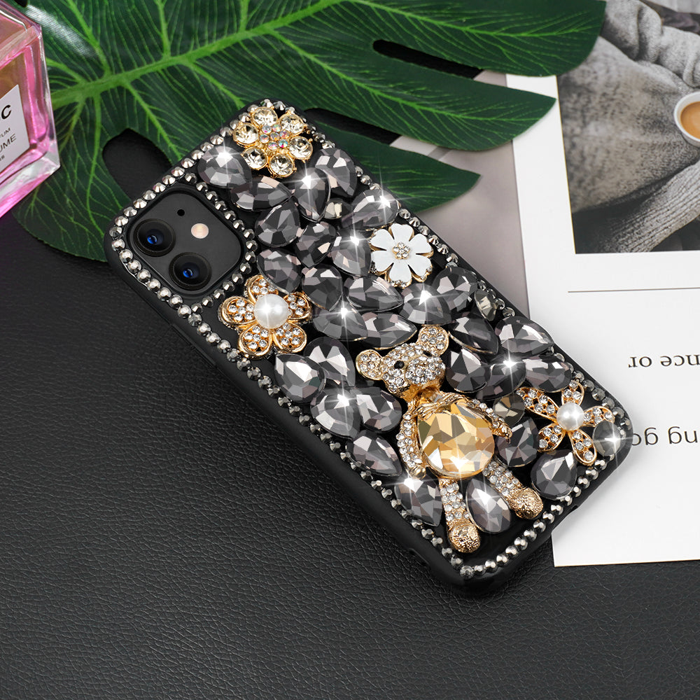 Shiny Bear Phone Case ( Black )