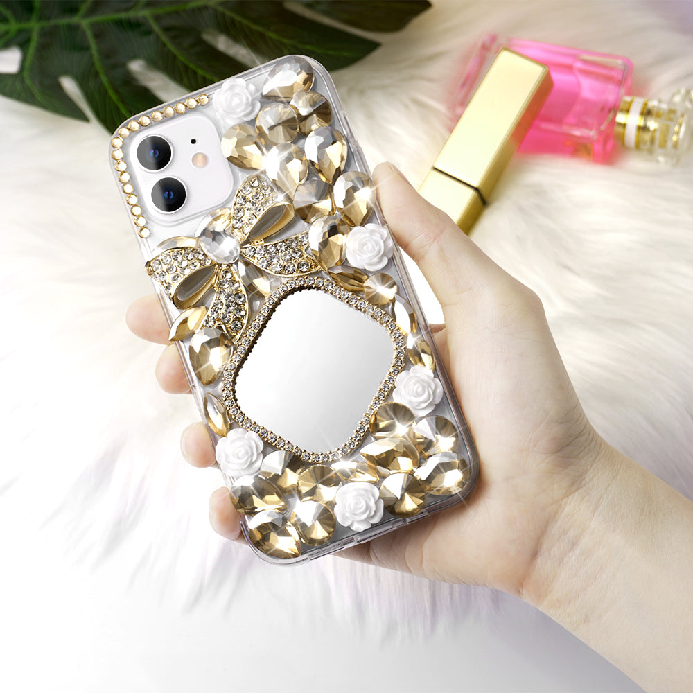 Bowknot & Mirror Phone Case ( Golden )