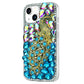 Peacock Rhinestone Phone Case ( Blue )