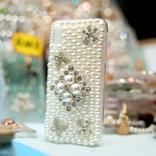 Full Pearl Phone Case With Holder