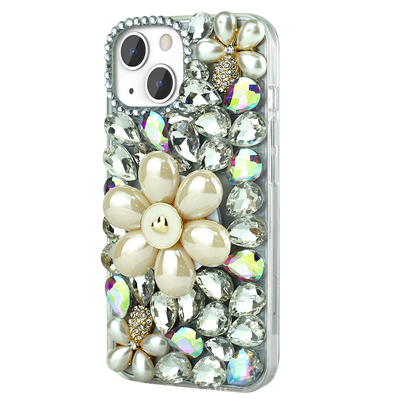 Pearl Flower Rhinestone Phone Case