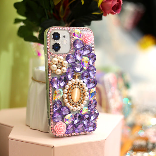 Purple Perfume Bottle Flower Phone Case