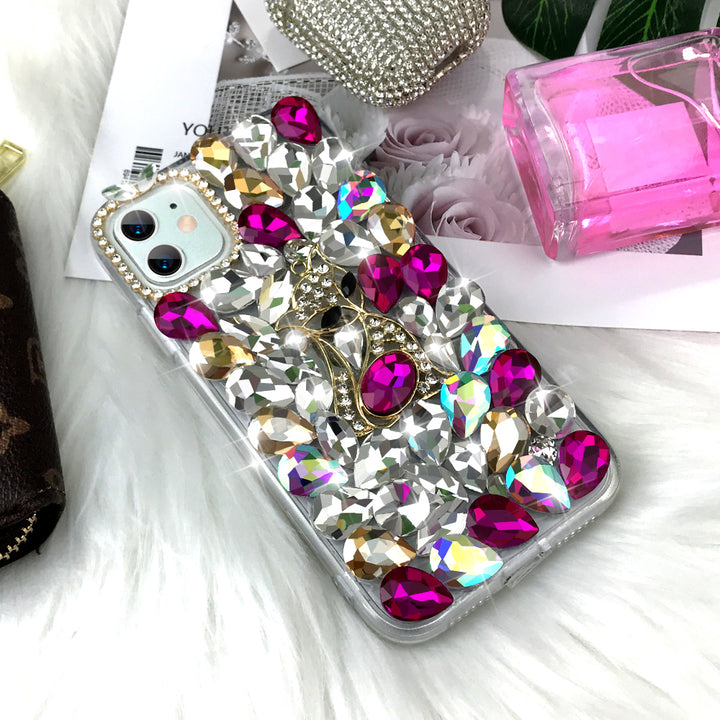 Shiny Fox Phone Case ( White & Magenta )